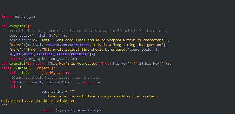 Python如何按PEP8风格自动排版代码
