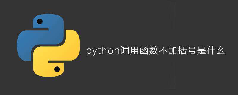 python调用函数不加括号是什么