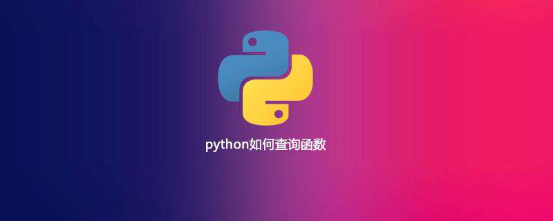python如何查询函数
