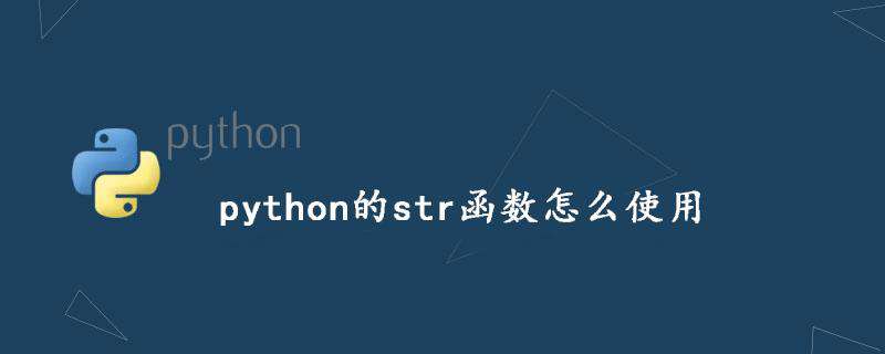 python的str函数怎么使用