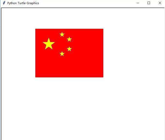 怎么用python画中国国旗