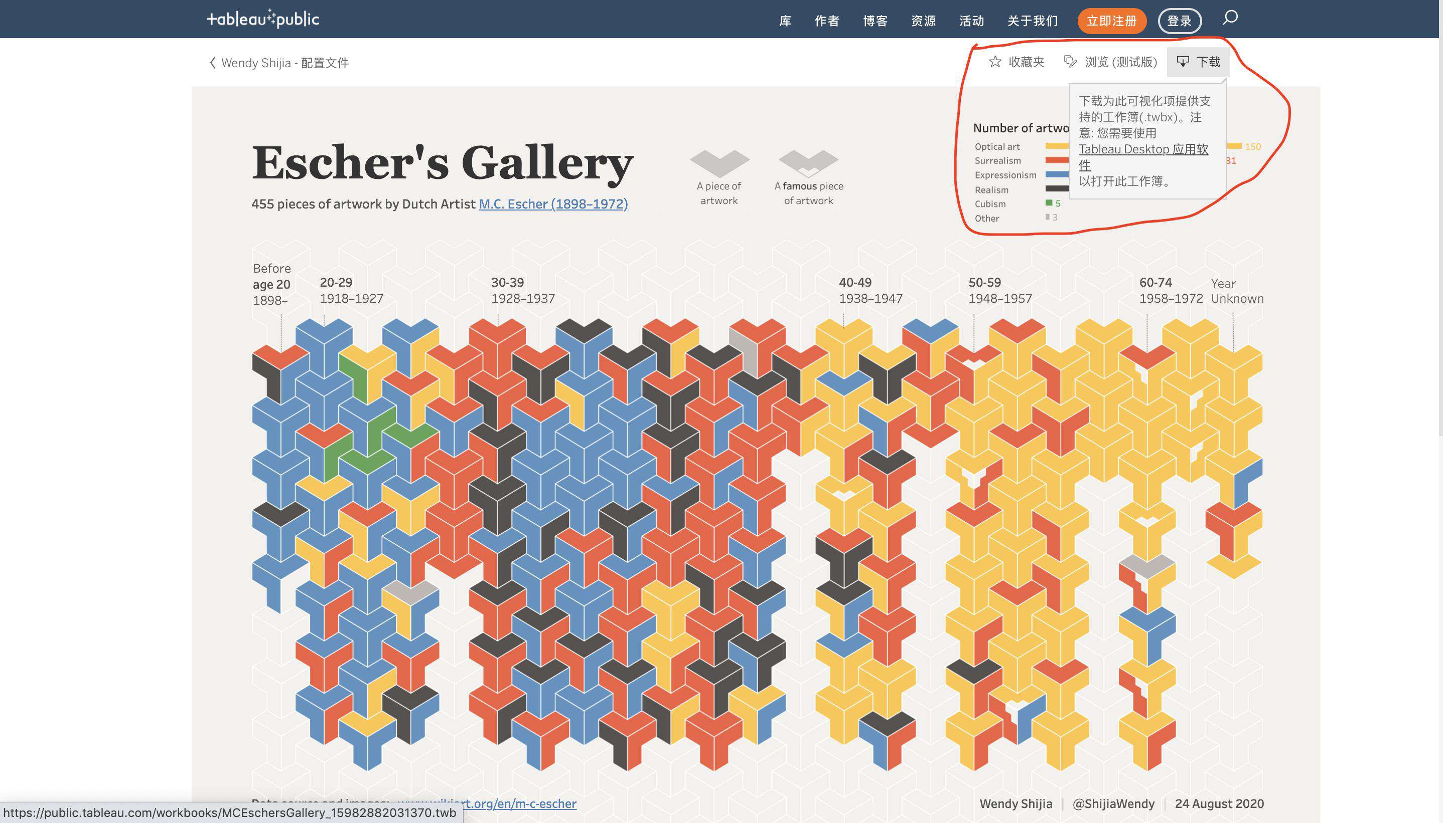Wendy Shijia 的「 Escher's Gallery」可视化作品复现系列文章(三)