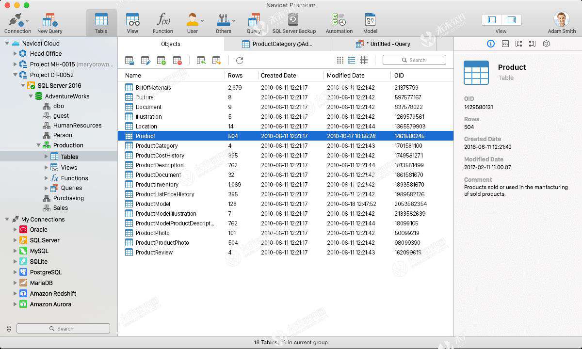 易于使用的多连接数据库管理工具：Navicat Premium 15 Mac中文破解版